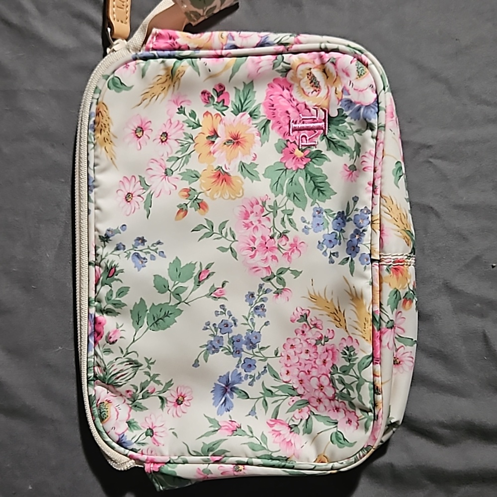 Ralph Lauren make up bag 6inch by 8in floral print